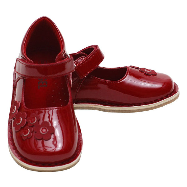 Red Patent Floral Mary Jane Fall Shoes Baby Girls 4-Little Girls 12 - SophiasStyle.com